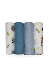 ESSENTIALS MUSLIN SWADDLE BLANKET PACK OF 4