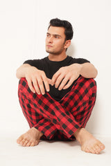 MEN PJ NIGHT SUIT BLACK/RED