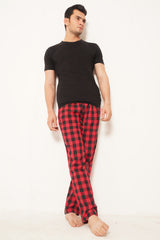 MEN PJ NIGHT SUIT BLACK/RED