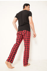 MEN PJ NIGHT SUIT BLACK/RED