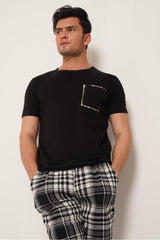 MEN PJ NIGHT SUIT BLACK