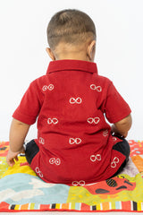 BABY POLO MAROON WITH EMBROIDERY