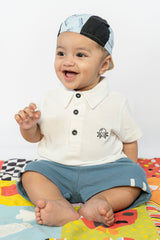 BABY POLO WHITE WITH EMBROIDERY